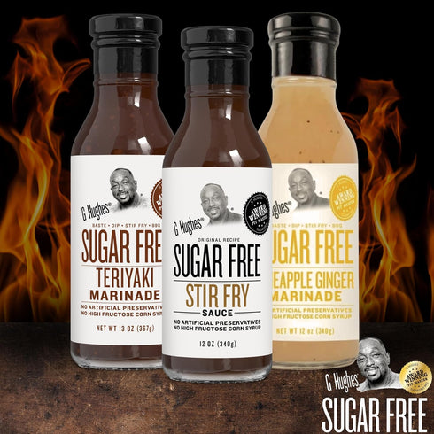 Pack (3 Pack) G Hughes Sugar Free Stir Fry Sauces Variety - Stir Fry Sauces and Dressings, Gluten Free Dipping Sauces