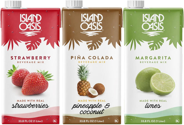 Island Oasis Drink Mix Variety, 1 of each: Strawberry, Pina Colada &