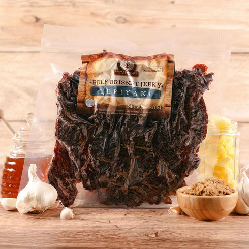 16oz Mahogany Smoked Meats: Teriyaki Brisket Jerky