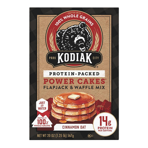 20 (Pack 6) (10705599012683) Kodiak Cakes Protein Pancake Power Cakes, Flapjack and Waffle Mix, Cinnamon Oat, Ounce