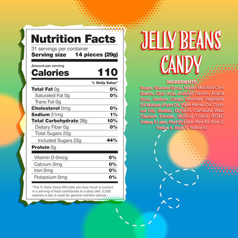 2-Pound Jelly Beans Candy | Bag | Fruit and Licorice Flavors | Classic Chewy Candy for Buffets & Dessert Decorating |