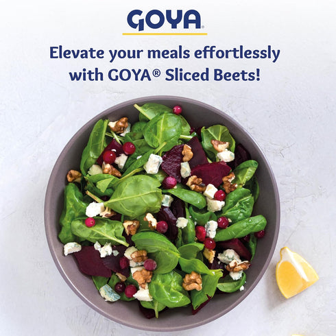 2-Pack (15 oz Goya Canned Sliced Red Beets, Tender and Vibrant, Ready-to-Serve for Salads, Sides, and Recipes, Pantry
