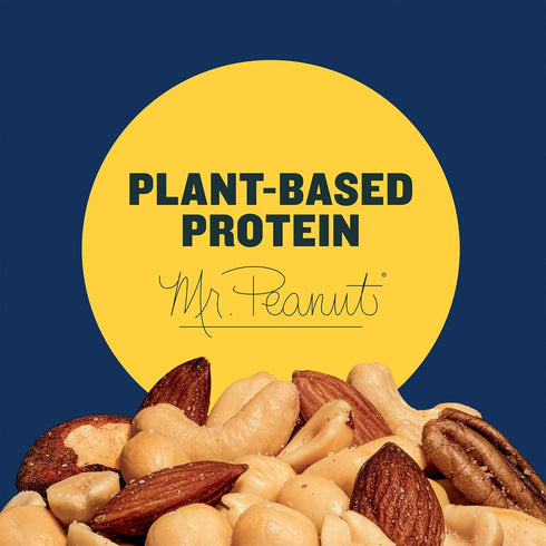 10 Oz (Pack 4) PLANTERS Cashews Roasted Lightly Salted Mix Nuts Snack - Plant-Based Protein Party Snacks, Canister