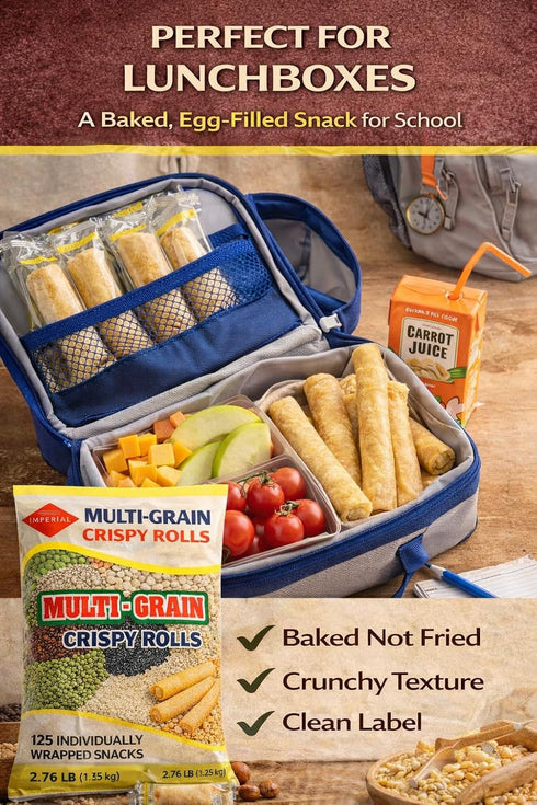 Generic 7 Pack 125 Count (43.75 oz) Multi Grain Crispy Rolls - Baked Healthy Snacks, Natural Grains, Zero