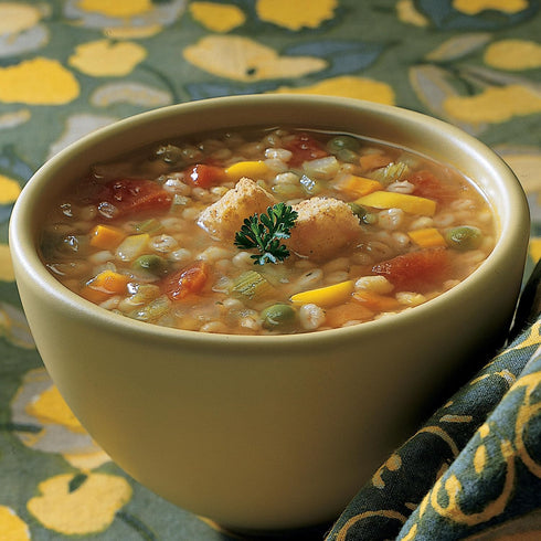 14.1 Oz Amys Soup, Vegan Vegetable Barley Soup, Low Fat, Made With Organic Tomatoes, Carrots and Celery, Canned Soup