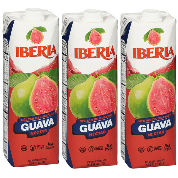 Iberia Guava Nectar 33.8 Ounce (Pack Of 3)