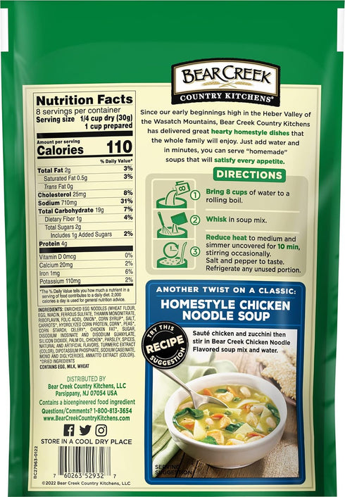 8.4 (Pack 3) Bear Creek Soup Mix, Chicken Noodle, Ounce