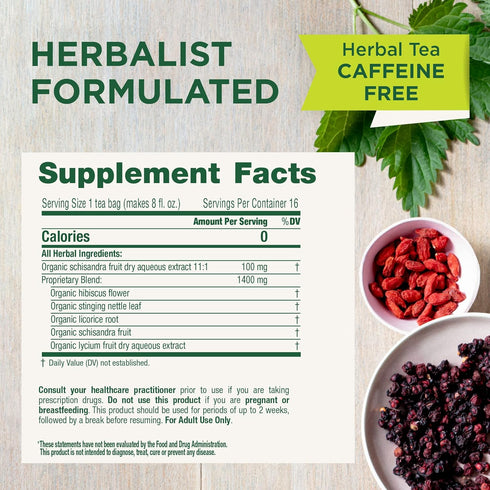 16 Traditional Medicinals Tea, Organic Everyday Detox Schisandra Berry, Supports Healthy Liver Function, Detox, Tea
