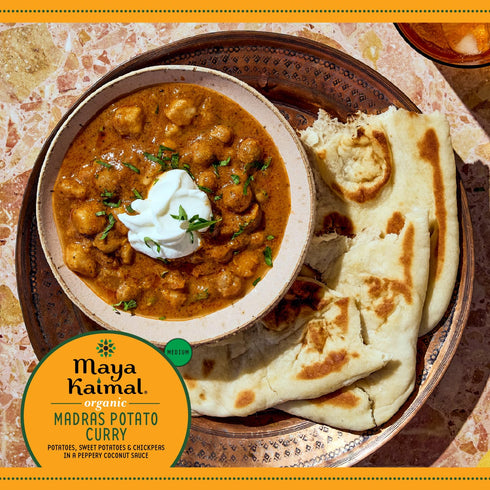 Maya Kaimal Organic Indian Madras Potato Curry | Microwaveable, Ready to Eat, Fully Cooked Potatoes, Sweet & Chickpeas