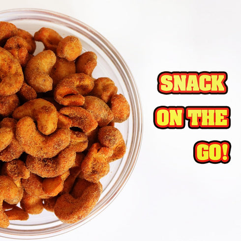 6oz. ASSKICKIN' Roasted Hot & Spicy Cashews - Habanero Flavored Spicy Nuts Resealable Can - Perfect Spicy Snacks