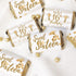 White and Gold Sweet 16 Birthday Party Mini Chocolate Candy Bar Wrappers - 42 Stickers for Sixteen 16th Party Favor