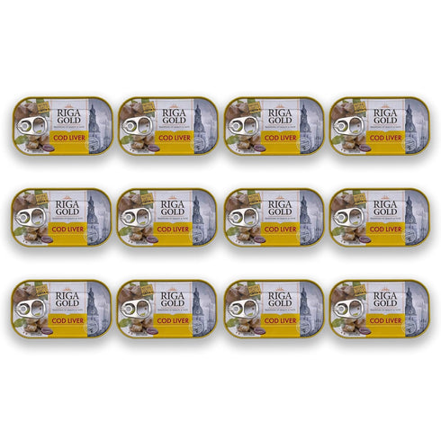 Riga Gold Cod Liver in Own Oil 4.27oz/ 121g From Iceland (Pack