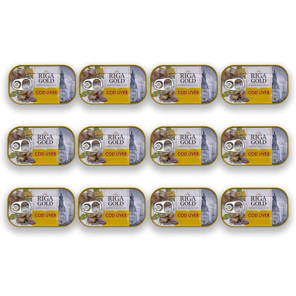Riga Gold Cod Liver in Own Oil 4.27oz/ 121g From Iceland (Pack