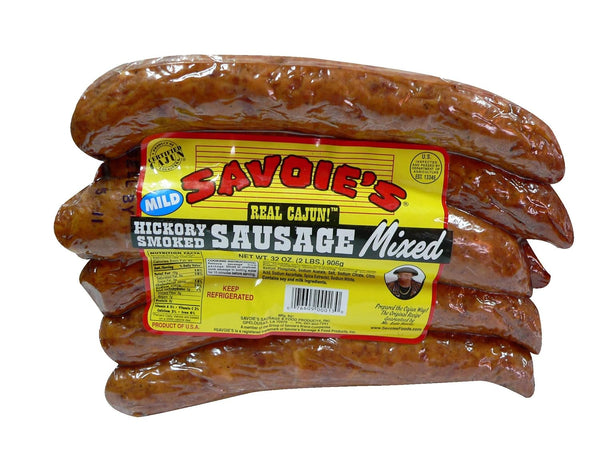 SAVOIE'S Real Cajun! Hickory Smoked Mild Sausage, 32 oz