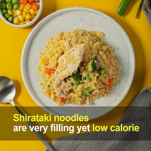 10 Packs Hethstia Konjac Rice, Shirataki Rice with Oat Fiber, Vegan, Low Calorie Food, Gluten Free, Fat Free, Keto