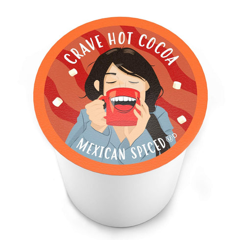 40 Count Crave Hot Chocolate Pods, Compatible with K-Cup Brewers, Mexican Spice Cocoa