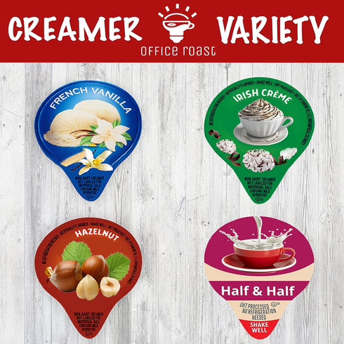 Pack 96 Variety Creamers Liquid Creamer Singles | Gift Assortment Box | Coffee Cream | French Vanilla, Hazelnut