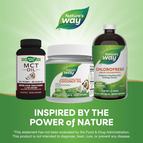 16 Nature's Way USDA Organic Extra Virgin Coconut Oil- Pure, Cold-Pressed, Non-GMO, Ounces