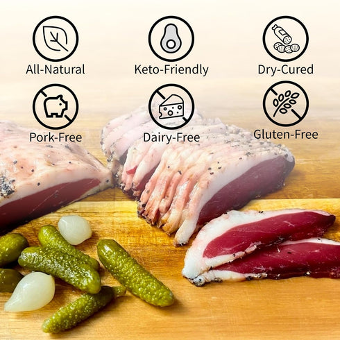 10.5-12oz Angel's Salumi Dry-Cured Duck Breast "Prosciutto" Gourmet Artisanal Charcuterie Humanely Raised, Antibiotic