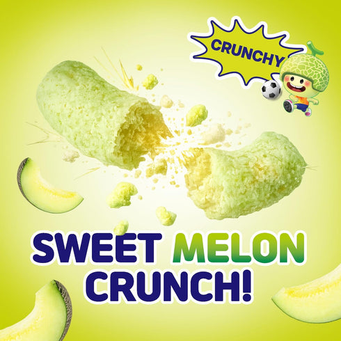 1.58 oz (Pack 20) Nongshim Melon Kick Puff Snack - Sweet and Crispy Corn Puff with Creamy Melon Flavor - Crunchy