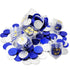 6-Pack 10 60 The Dreidel Company Dreidel Filled with Blue and Silver Hanukkah Chocolate Gelt Coins, Chocolate Menorah