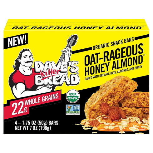 Pack (1 1 Pack 2 Dave's Killer Bread Organic Snack Bars, Variety Cocoa Brownie Blitz, Oat-Rageous Honey Almond)