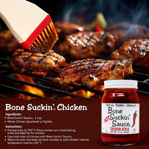 2 Count Bone Suckin' Hot Thicker Styler Marinade & Sauce