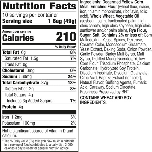 Multipack, 10 17.5 oz Chex Mix Snack Mix, Traditional Original Recipe, Pub Mix Snack Bags, Ct