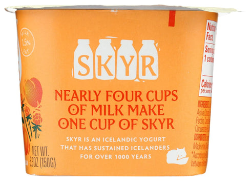 5.3 Icelandic Provisions, Peach and Cloudberry Thick and Creamy SKYR, Ounce