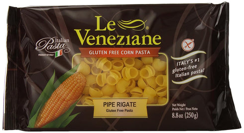 Le Veneziane Pipe Rigate, 250-Gram Packages (Pack of 12)
