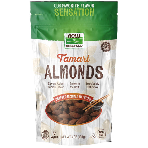 NOW Foods, Tamari Almonds, Flavor Sensations, Savory Asian Tamari Flavor, Gluten-Free and
