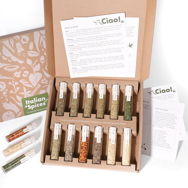 Craftly 12 Italian Spices Gift Set | Italian Herbs Seasoning Gift Set