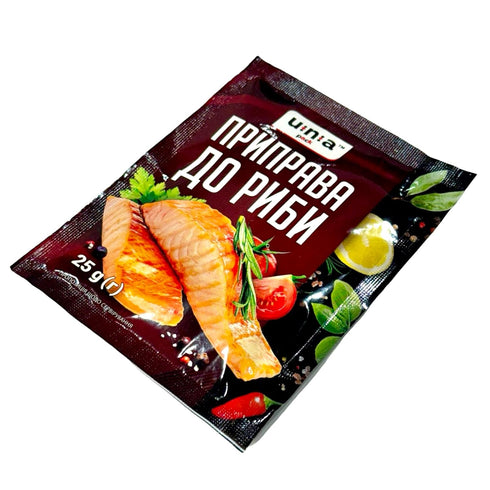 TEAMORE 0.9 oz 25 Pack 6 Una - Seasoning for Fish, Authentic Seafood Spice Blend, Ideal for Grilling, Baking & Cooking