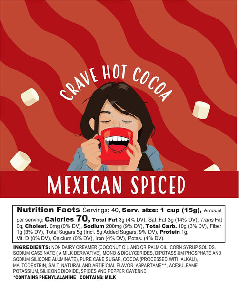 40 Count Crave Hot Chocolate Pods, Compatible with K-Cup Brewers, Mexican Spice Cocoa