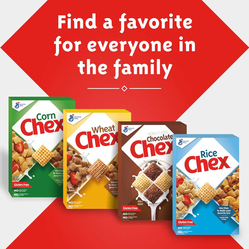18 oz Corn Chex Gluten Free Breakfast Cereal, Homemade Chex Mix Ingredient, Family Size