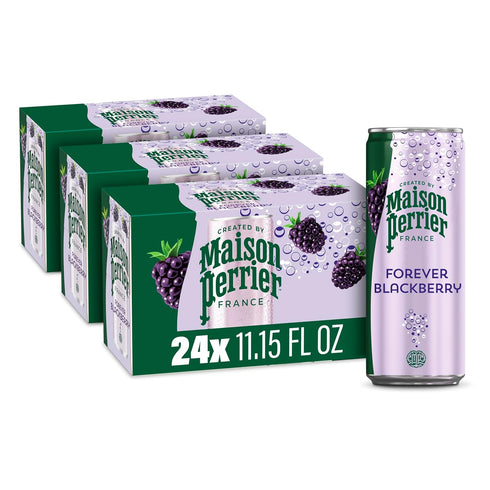 Maison Perrier Forever Blackberry Flavored Sparkling Water, 11.15 Fl Oz Cans, 8