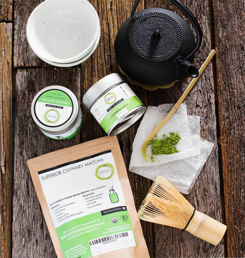 Matcha Wellness Organic Matcha Powder, 3.5oz Culinary Grade from Kyoto – Authentic Green Tea for Lattes