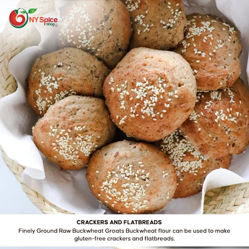 1 NY SPICE SHOP Buckwheat Flour - Kuttu Ka Atta - Finely Ground Raw Buckwheat Groats, Natural Fiber Source with High