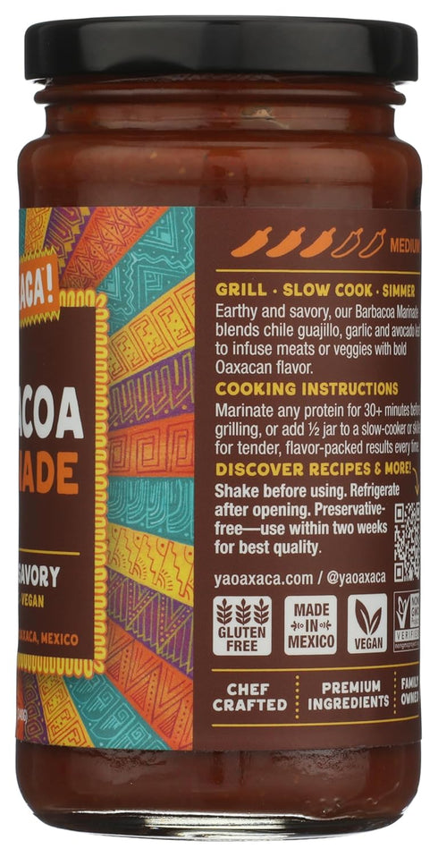 12oz Ya Oaxaca - Barbacoa Adobo Marinade - Rich & Complex Flavor - Made with Chile Guajillo & Avocado Leaf - Brush on