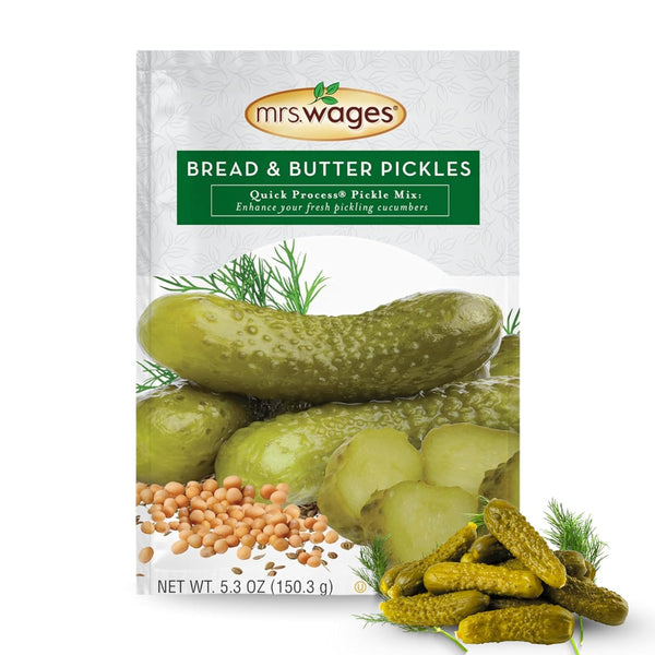 Mrs. Wages Zesty Bread and Butter Pickles Quick Process Mix, Quick and