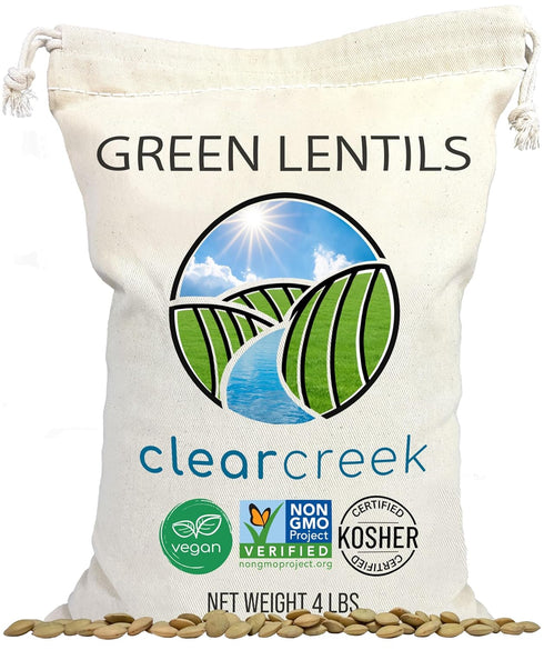 CLEAR CREEK Green Lentils | Project Non-GMO Verified | 4 lb |