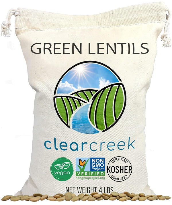 CLEAR CREEK Green Lentils | Project Non-GMO Verified | 4 lb |