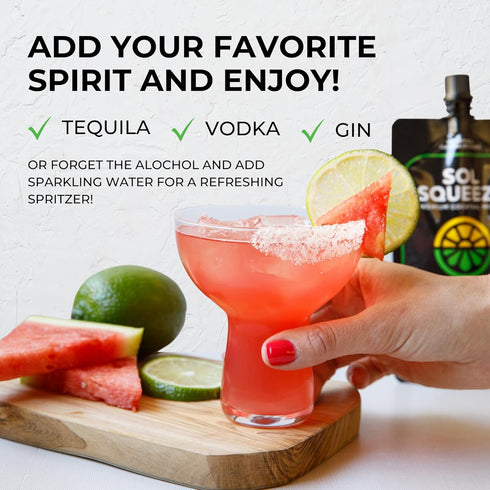 4 (2Pack) Organic Watermelon Cocktail & Mocktail Mix Drink Mixers W/ Real Fruit | Makes Drinks | Natural Flavors