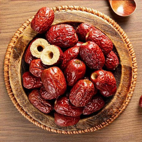 AFKCCPD (8.47 ounces/240 jujubeseedless Red dates, No Pit,natural sweetness, healthy snacks - unsweetened grams)