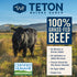 Teton Waters Ranch 100% 8oz Bun Length Uncured Beef Hot Dogs, Grass-Fed Beef, Fully Cooked, No Antibiotics or Hormones