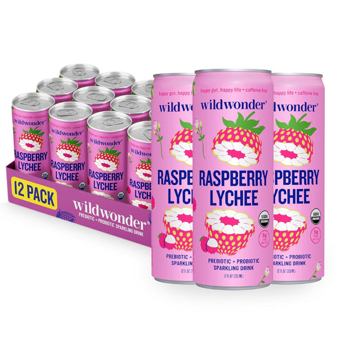 NEW! wildwonder Sparkling Probiotic Drink 12pk, For Gut Health & Immune Support,