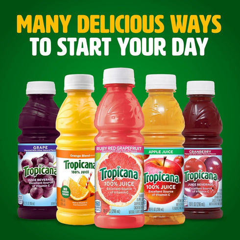 10 (Pack 24) Tropicana Ruby Red Grapefruit Juice, Ounce