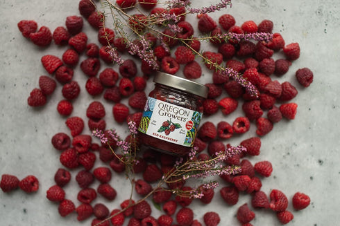 12 Oz (Pack 3) Oregon Growers Red Raspberry Fruit Spread - Organic Raspberry Jam, Organic Raspberries, Raspberry, Red