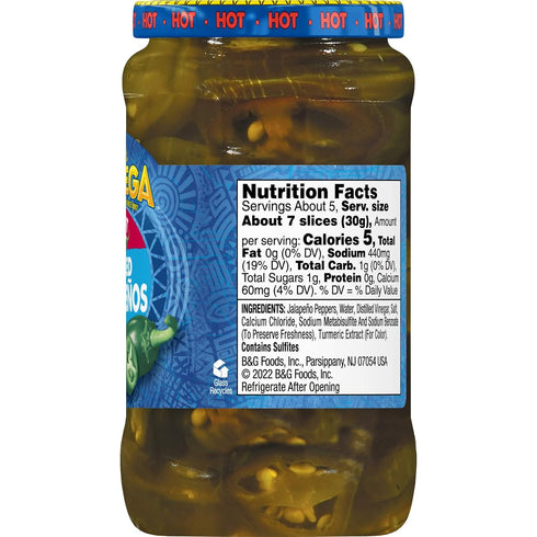 12 (Pack 12) Ortega Peppers, Sliced Pickled Jalapeno, Ounce