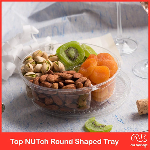 (4 Package, NUT CRAVINGS - Dried Fruit & Mixed Nuts Gift Basket in Red Box Assortments) Food Arrangement, Healthy Snack